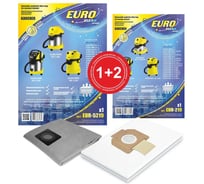 Комплект 1 многоразовый мешок + 2 одноразовых мешка для пылесоса Euro Clean EUR-5219 1+2