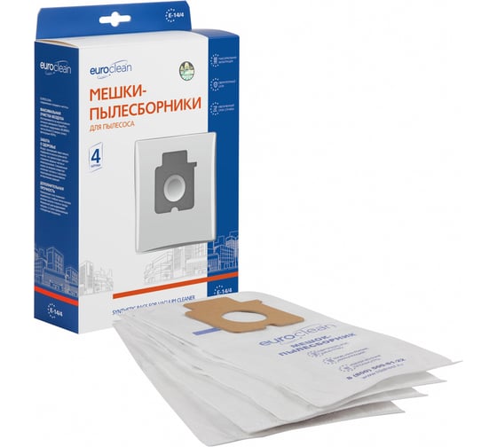 Мешок-пылесборник синтетический для пылесосов PANASONIC (4 шт.) EURO CLEAN E-14/4