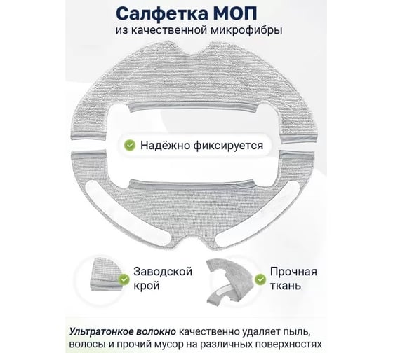 Набор сменных салфеток 2 шт для Z10Pro/D10 Plus Dreame RMP5