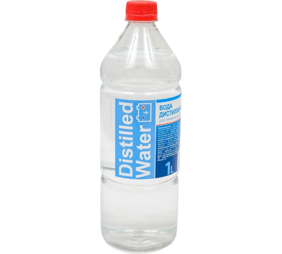 Вода дистиллированная Distilled water 1 л ПЭТ бутылка tekom 4607066980343