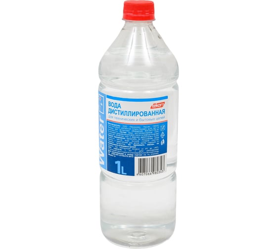 Вода дистиллированная Distilled water 1 л ПЭТ бутылка tekom 4607066980343