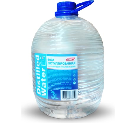 Вода дистиллированная Distilled water 3 л ПЭТ канистра tekom 4607066980350
