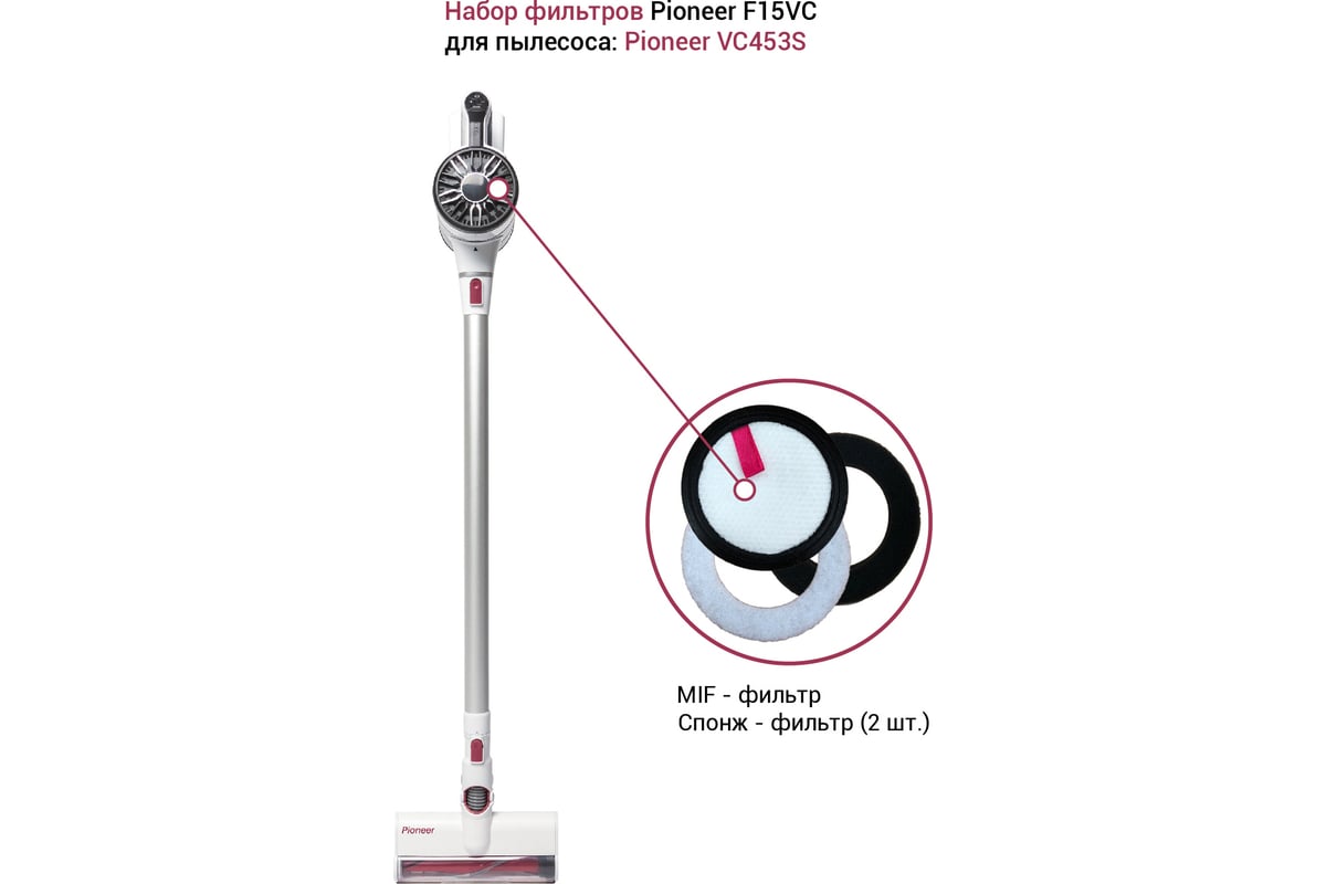 Бытовой пылесос Pioneer VC321C ultra violet, фиолетовый, черный купить по низк