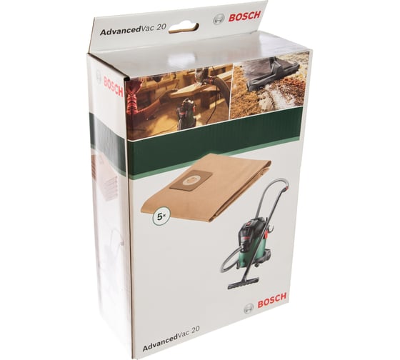 Мешки 5 шт для пылесоса AdvancedVac 20 Bosch 2609256F33