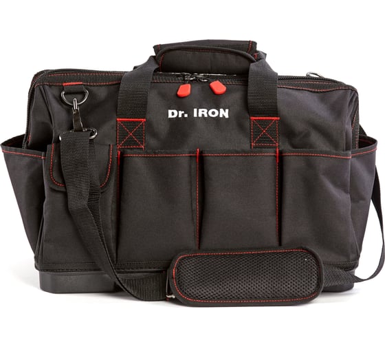 Сумка для инструмента с пластиковым дном с ремнем Dr.IRON 420x235x270 мм DR1025