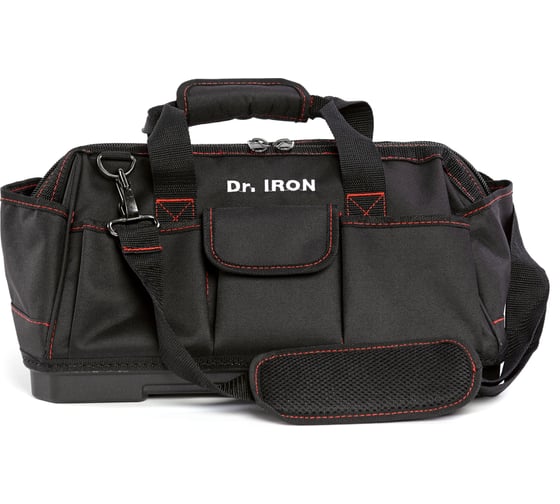 Сумка для инструмента с пластиковым дном с ремнем Dr.IRON 420x235x250 мм DR1022