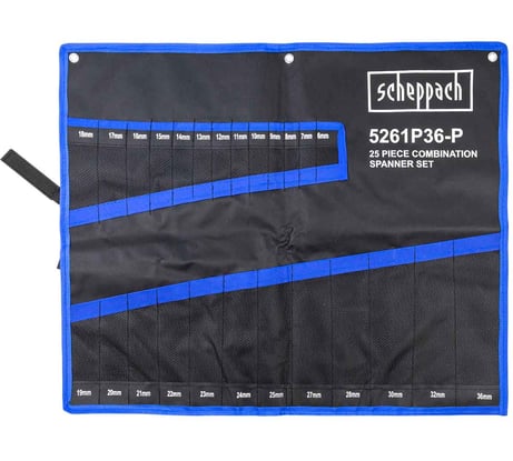 Органайзер тканевый Scheppach для набора ключей 25 предметов Sch-5261P36-P(59123)