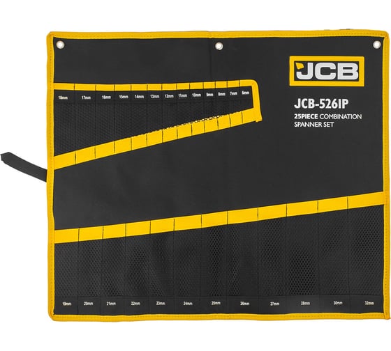 Органайзер тканевый JCB для набора ключей 25 предметов JCB-5261P-P(57169)