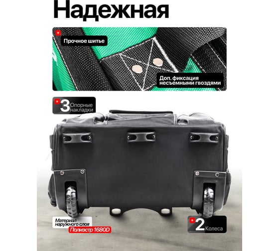 Сумка дорожная на колесиках и телескопической рукояткой Rockforce RF-CB1405(60660)