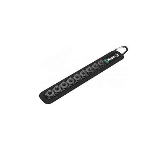 Матерчатый пояс WERA BELT A 0/9 на 9 торцевых головок DR 1/4", пустой, 39x2 см WE-003891