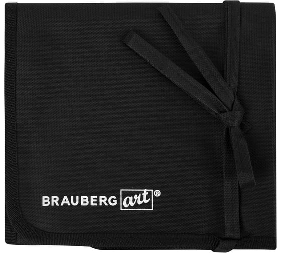 Органайзер для инструмента пенал-скрутка BRAUBERG 40 ячеек, черный, ART DEBUT 272994