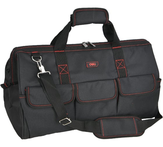 Сумка для инструментов DELI Black Edition DL430904 (50х34х25 см, 17 карманов, ткань Oxford 600D) 215847 1