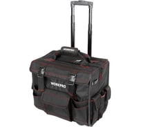 Сумка для инструмента WORKPRO на колесах сверхпрочная PRO 18 (500х300х400мм, полиэстер 1680D) (черная) WP281019
