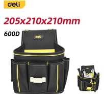 Поясная сумка монтажника DELI DLP12 16 карманов, резиновая рукоятка 209048