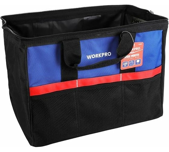 Сумка для инструмента WORKPRO 500D WP281002 445x290x320 мм, на молнии, с широким горлом 17,5" WP281002