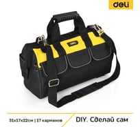 Сумка для инструментов DELI DL430113 310x170x220мм, ткань Oxford,14 карманов 98479