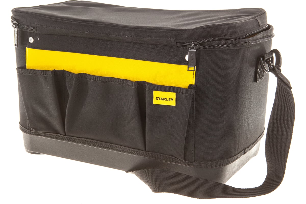 STANLEY 600 Denier Rigid Multi-Purpose Tool Bag, Pocket Storage Organiser  for Tools and Small Parts, 16 Inch, 1-96-193