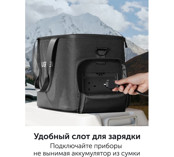 Сумка Ugreen lp667 (15236) для переноски портативной электростанции portable power station 600w. цвет: серый космос 15236_