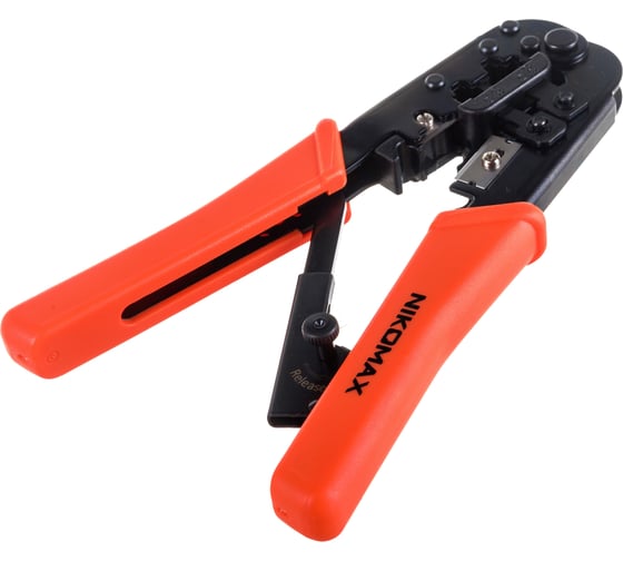 Обжимной инструмент, 2 гнезда, с храповиком NIKOMAX NMC-568R