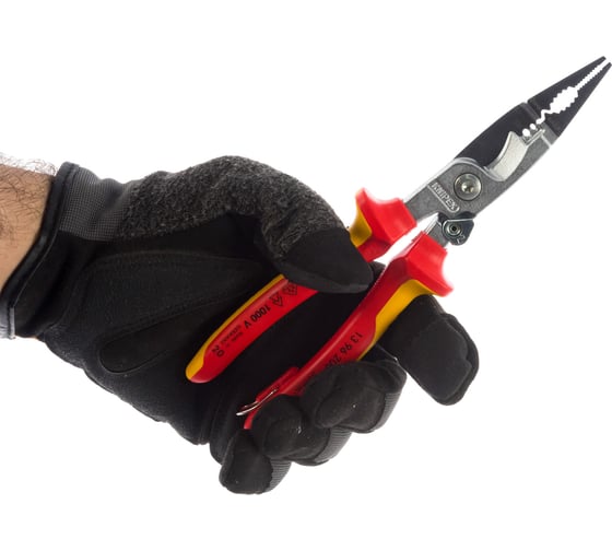 Электромонтажные клещи со страховочным креплением KNIPEX 200 mm KN-1396200T