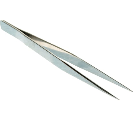 Пинцет для электроники и точной механики, нержавеющая сталь, антимагнитный, прямой, заостренные губки, 140мм Зубр 22211-1-140