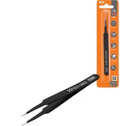 Пинцет TDM ELECTRIC прецизионный прямой 124 мм, острое жало, блистер, серия "Рубин" SQ1025-0802