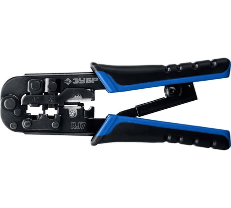 Универсальный кримпер ЗУБР Профессионал RJ-7 RJ45 RJ11/RJ12 22650