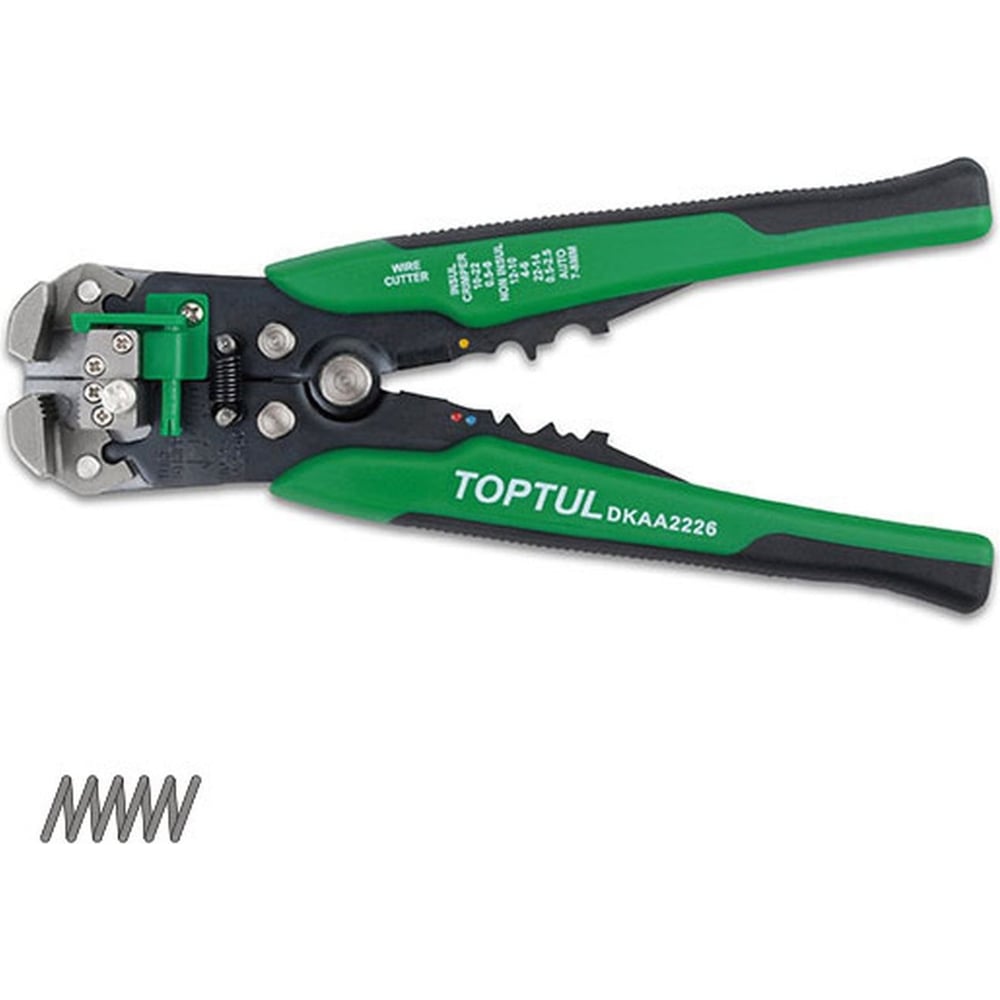 Клещи для обжимки клемм и снятия изоляции TOPTUL усиленные, 205 мм ...