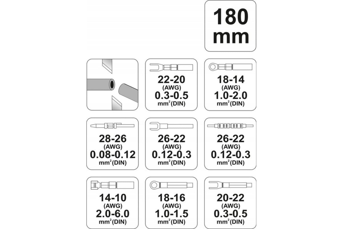 Инструмент для обжима и зачистки проводов YATO YT-2256 - выгодная цена ...