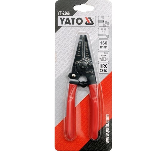 Пассатижи для снятия изоляции YATO 0,25-1,3мм YT-2266