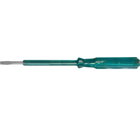 Индикаторная отвертка FIT зеленая ручка, 100-500 В, 190 мм 56521