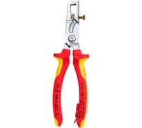 Клещи для удаления изоляции KNIPEX с функцией резания кабеля, со страховочным креплением, 180 mm KN-1366180T