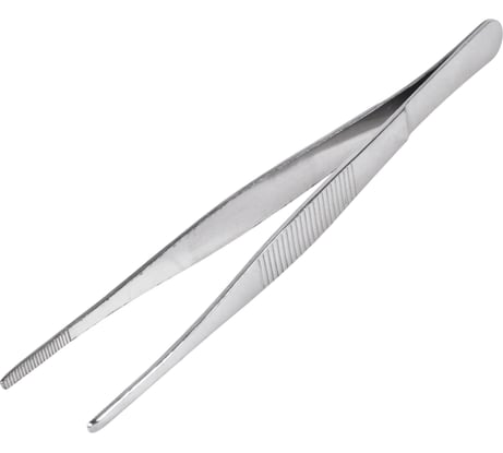 Прямой пинцет REXANT рифленый, 160 мм, блистер 12-0366
