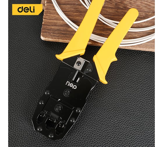 Обжимные клещи (кримпер) DELI DL2468c 8p(RJ-45), 6p(RJ-14 и RJ-12), 4p(RJ-9) 200 мм 134968