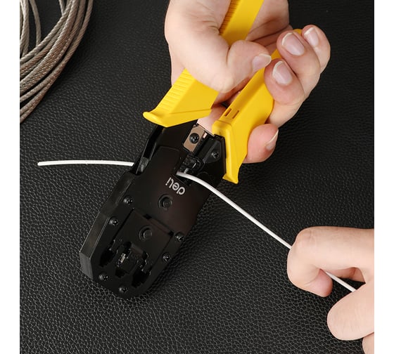 Обжимные клещи (кримпер) DELI DL2468c 8p(RJ-45), 6p(RJ-14 и RJ-12), 4p(RJ-9) 200 мм 134968