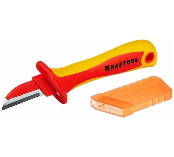 Диэлектрический, прямой нож электрика KRAFTOOL KN-1 1000В 45401