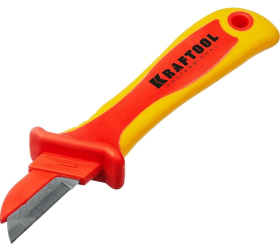 Диэлектрический, прямой нож электрика KRAFTOOL KN-1 1000В 45401