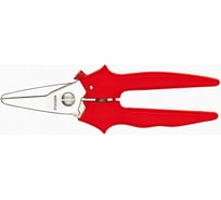 D48 ножницы комбинированные, прямые, 190 мм, лезвия с зубцами, нерж, 1к ручки ERDI ER-D48