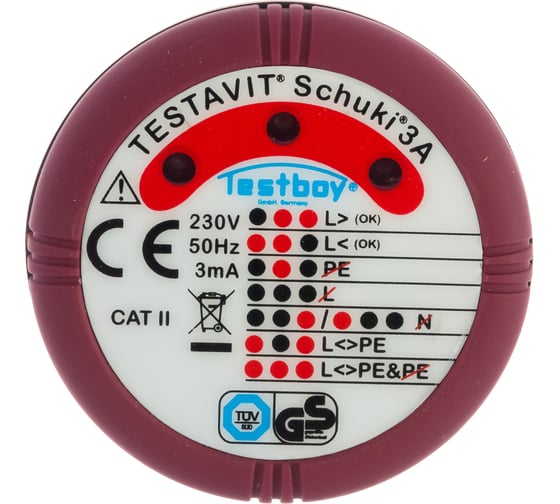 Розеточный тестер TESTBOY TESTAVIT Schuki 3A