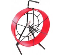 Протяжка для кабеля УЗК OlmiOn стальной пруток d=6 мм L=90 м в напольной кассете №3, красный СТ-К3-6/90