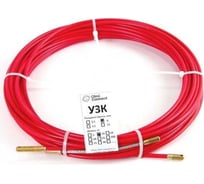 Протяжка для кабеля УЗК OlmiOn стальной пруток d=6 мм L=100 м в бухте, красный СТ-Б-6/100