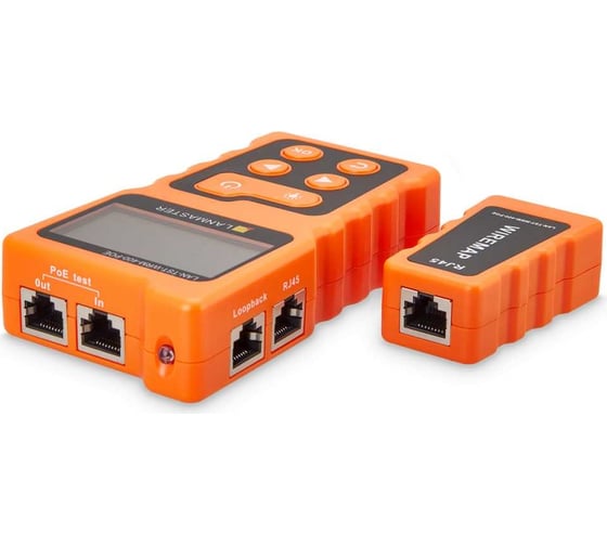 Тестер витой пары с дисплеем, с определением параметров POE LANMASTER LAN-TST-WRM-400-POE
