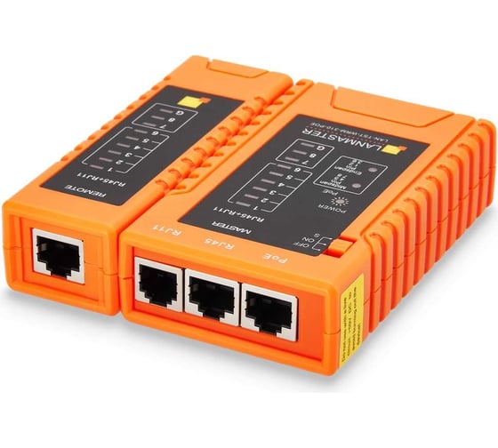 Тестер витой пары с индикаторами, с определением POE LANMASTER LAN-TST-WRM-310-POE
