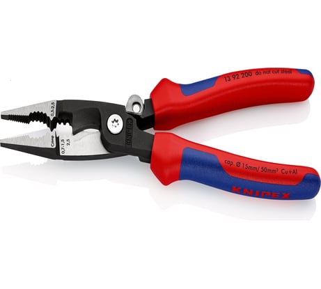 Электромонтажные клещи KNIPEX 6-в-1, зачистка: 0.75 - 1.5 + 2.5 мм, L-200 мм KN-1392200SB