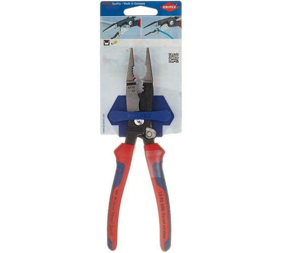 Электромонтажные клещи KNIPEX 6-в-1, зачистка: 0.75 - 1.5 + 2.5 мм, L-200 мм KN-1392200SB