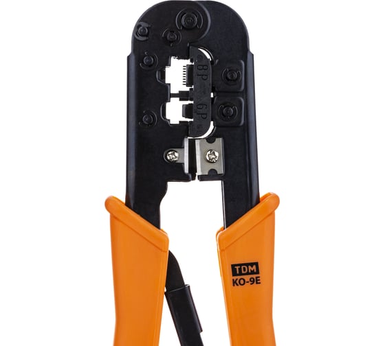 Обжимные клещи TDM ELECTRIC KO-9E обжим RJ-11, RJ-45, «МастерЭлектрик» SQ1001-0007