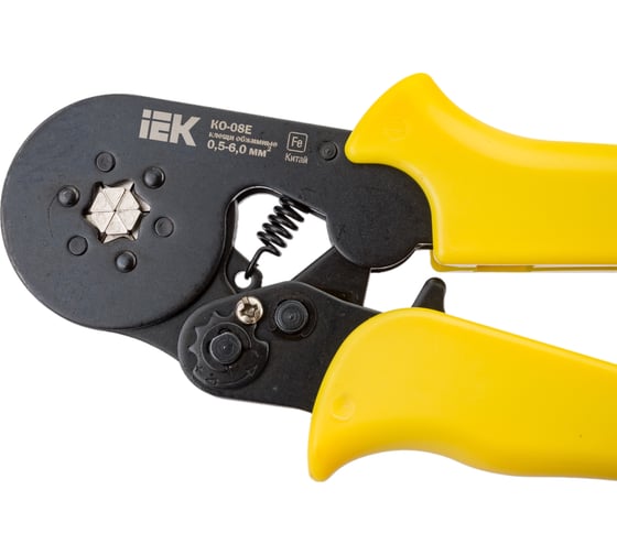 Клещи для обжима IEK КО-08Е 0.5-6.0кв.мм шестигранные ИЭК TKL10-D6