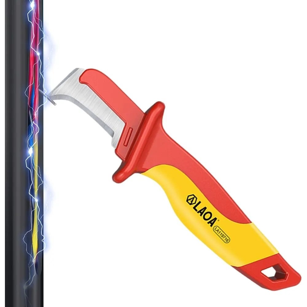 Нож для снятия изоляции LAOA с пяткой изолированный VDE LA119716 ...