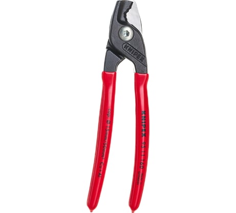 Кабелерез KNIPEX StepCut ступенчатый рез, кабель д. 15 мм, 50 кв.мм, L-160 мм, обливные рукоятки KN-9511160