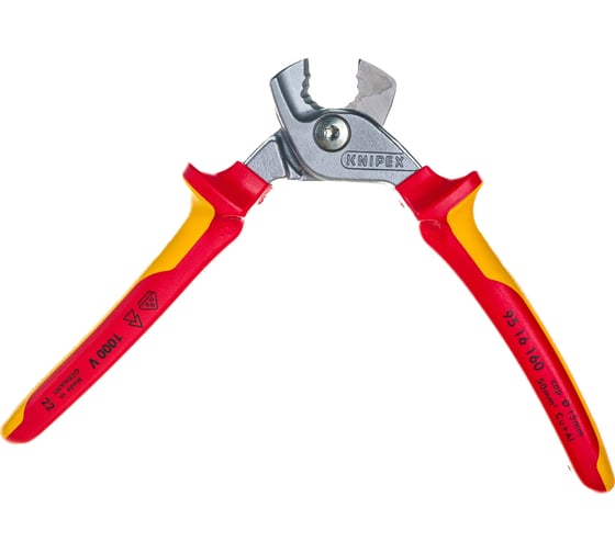 Кабелерез KNIPEX StepCut ступенчатый рез, кабель д. 15 мм, 50 кв.мм, L-160 мм, 1000V KN-9516160